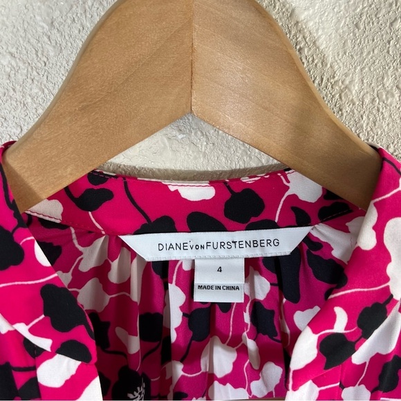 DIANE VON FURSTENBERG Freya Silk Poppy Floral Dress - Picture 8 of 12